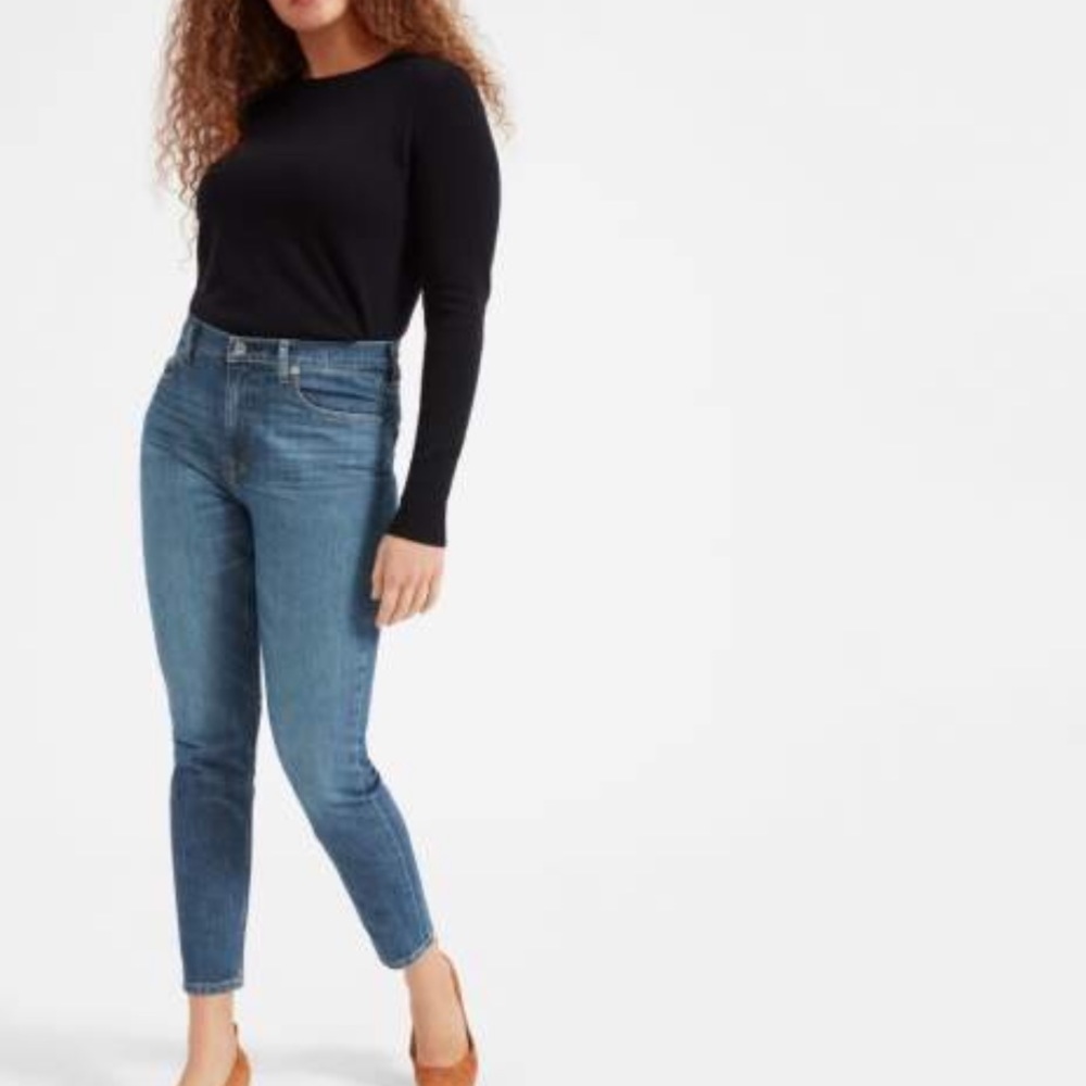Everlane Jeans - High Rise, Mid Blue, Ankle